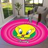 1pc Tweety Bird Round Carpet, Made of Polyester,Perfect for Decorating Office Chairs, Living Rooms Fplt136