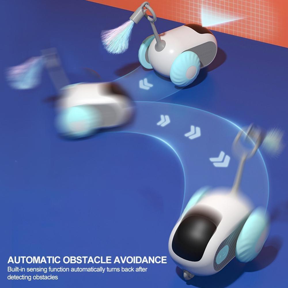 Smart Cat Toy 2 Modes Automatic Moving Remote Controlled Toy Car for Cats Dogs Interactive Playing Kitten Training Pet Supplies