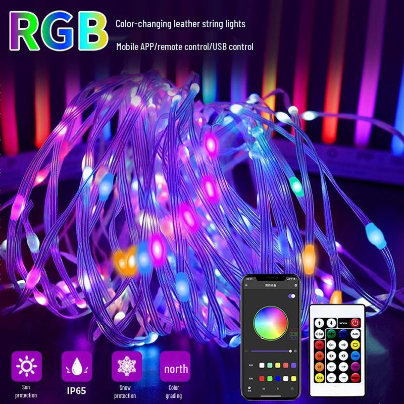 Traumhafte 5V Kupferdraht Lichterketten für Weihnachten mit Bluetooth APP und Soundsteuerung