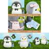 Adorable 20cm Plush Penguin Brother And Sister Backpack Soft Cute Stuffed Toy