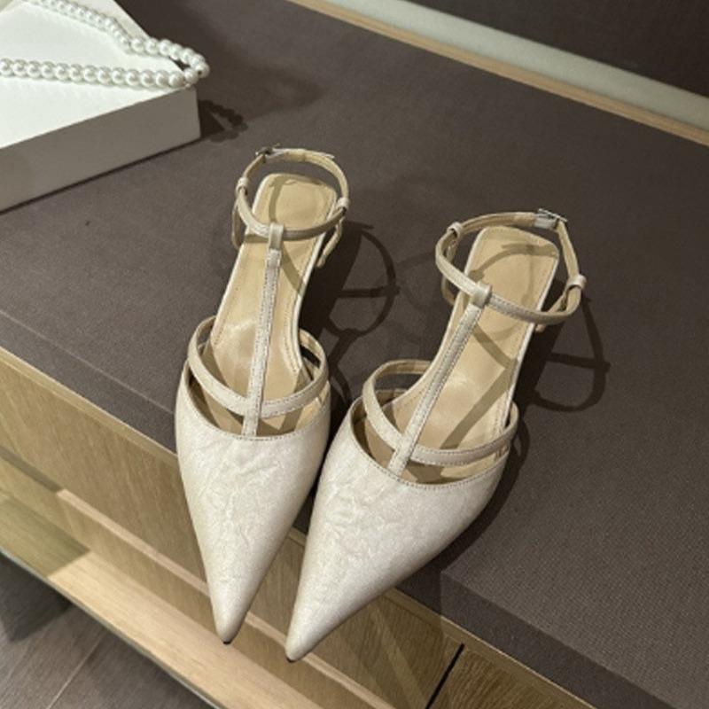 Fashion Fashion Sexy Ladies Shoes 2025 New Comfortable Sandals Pointed Toe High Heels Mules Shoes for Women Patent Leather Casual Sandal