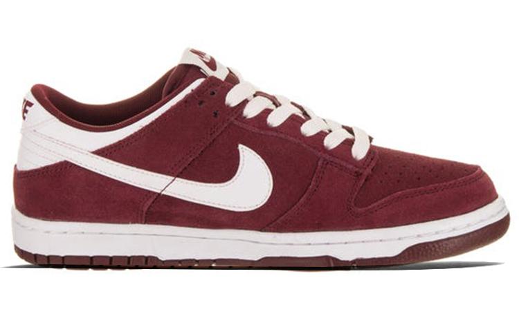 Nike Buty do skateboardingu Dunk Antypoślizgowe Niskie Dziecięce Bordowo-Białe Nastolatki 310569-604