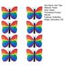 8Pcs Women Hair Clips Rainbow Butterfly Decor Hairpins 3D Wing Design Perfect Size Women Girls Hair Pins Hair Accessories
