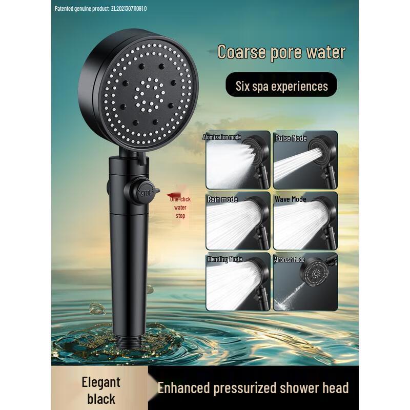 HANDUNYOU 6-Mode High-Pressure Shower Head
