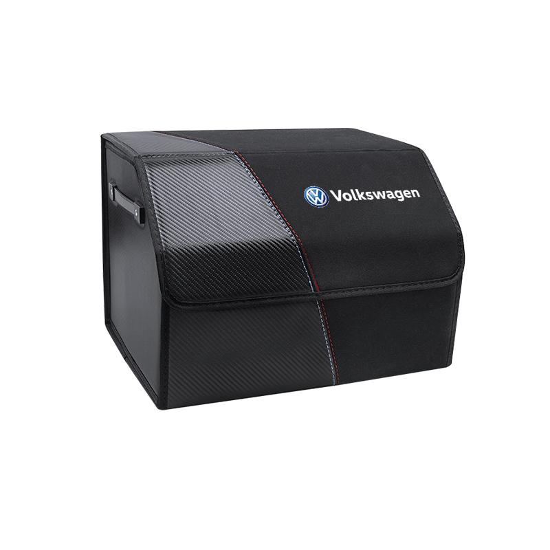 Car Trunk Organizer Box Large Storage Case Suede Bag For VW Golf Polo Tiguan Touran Jetta Passat CC T5 GTI Scirocco Arteon Caddy zf3