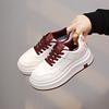 Korean Version of White Shoes Women's 2025 Autumn New Ins Student Leisure Trend Shoes Women's Thick-soled Heightening Board Shoes ZS81