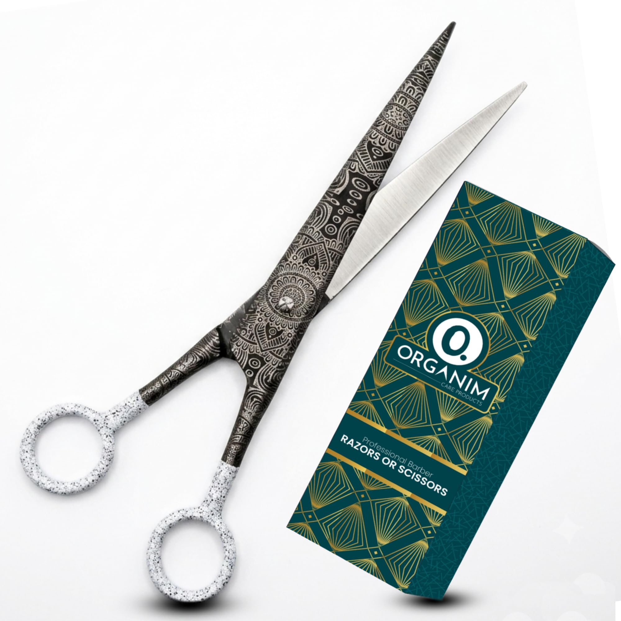 ORGANIM Hair Cutting Scissor - 7 Inch Metal Professional Salon Barber Shear for Precision Trimming