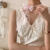 Bow Tie Pearl Choker Korean Style Ribbons Necklaces Exquisite Lace Scarves  Girl