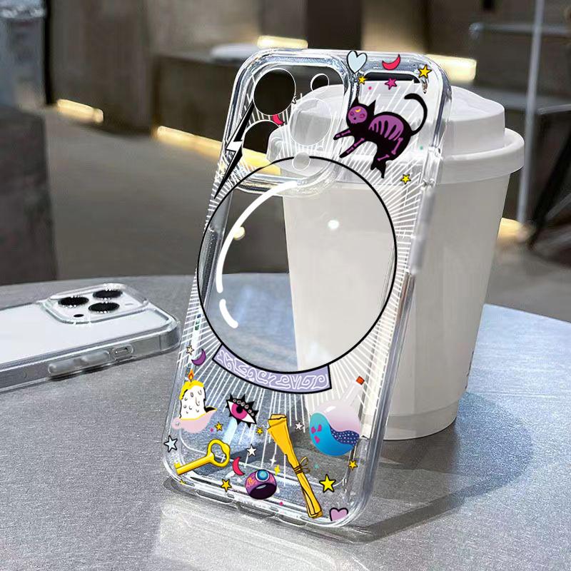 Cute Black Cat Transparent Phone Case For Xiaomi Redmi Note 9S 10 11 12 12C 13 13C 14C Pro Plus 4G 5G Y2k Cartoon Clear Cover