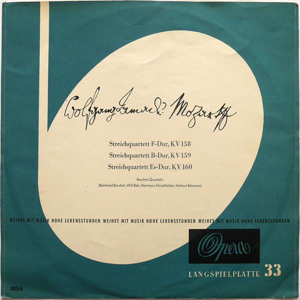 

LP Record WOLFGANG AMADEUS MOZART - BARCHET-Q - Streichquartett F-Dur KV 158 / Stre XP2750 Opera 1956 Germany Classical Used