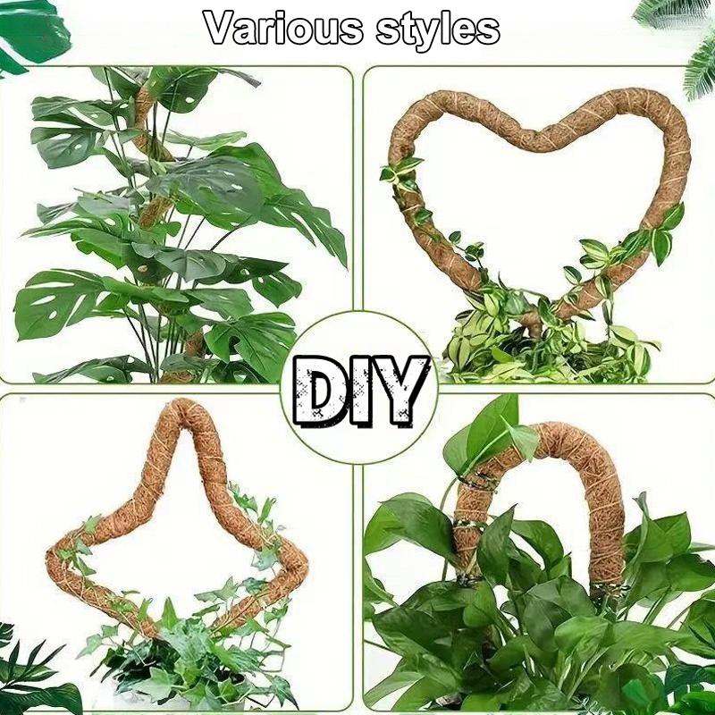 1Pcs Moss Poles for Plants Monstera Bendable Climbing Plant Stakes Indoor Coir Plant Support Garden Trellis Plant Stick Stakes