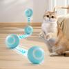 Bola rolante inteligente para gatos de estimação, um brinquedo autoentretenedor e divertido, brinquedo de brincar para gatos durável e resistente a mordidas, suprimentos para animais de estimação sem poeira(Azul)