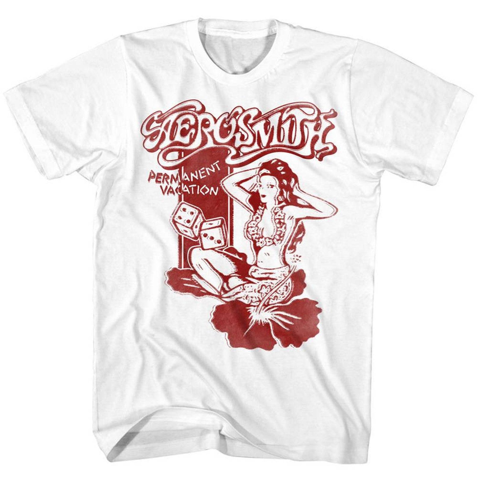 Aerosmith Permanent Vacation White Adult T-Shirt 4XL