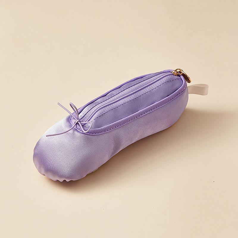 Пенал для балетных туфель большой емкости, косметичка, милый дизайн, пенал-балерина, настольный органайзер, школьный пенал фиолетовый