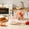1L Glasmessbecher mit Griff Ausguss Präzise Skala Hitzebeständig Kochen Backen Flüssigkeit Mehl Pulver Messbecher Küche