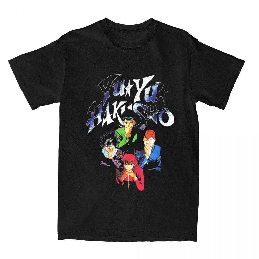 YuYu YuYu Hakusho 90er Manga T-Shirts Bekleidung Herren Damen Baumwolle Vintage T-Shirt Kurzarm Kleidung Geschenkidee