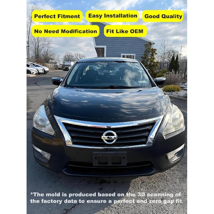 FASTCHE Front License Plate Frame Compatible with 2013 2014 2015 Nissan Altima Front Bumper License Plate Holder Mounting Bracket Replace #