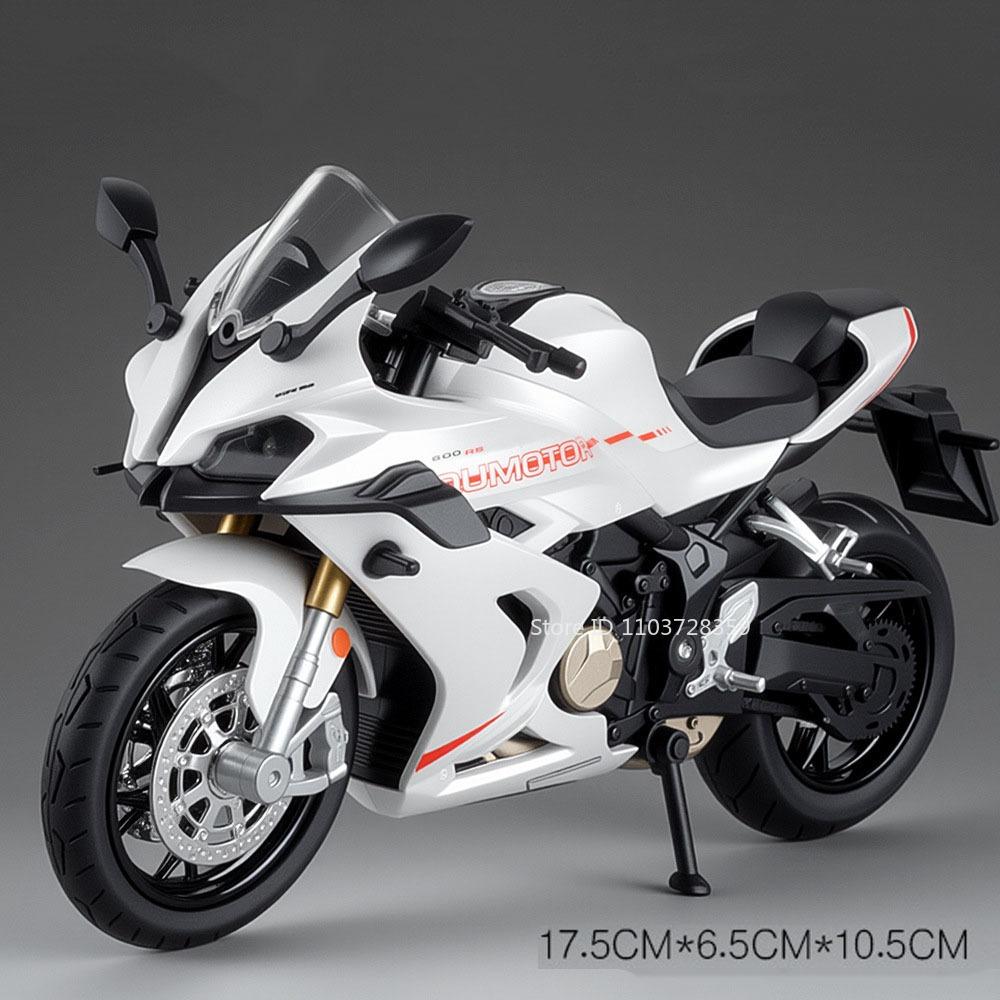 1:12 Qjmotor Qj600Rs Modell Spielzeugmotorräder Legierung Druckguss Cfmoto 450Sr Motorrad Stoßdämpfung Vorderradlenkung Jungen Geschenke