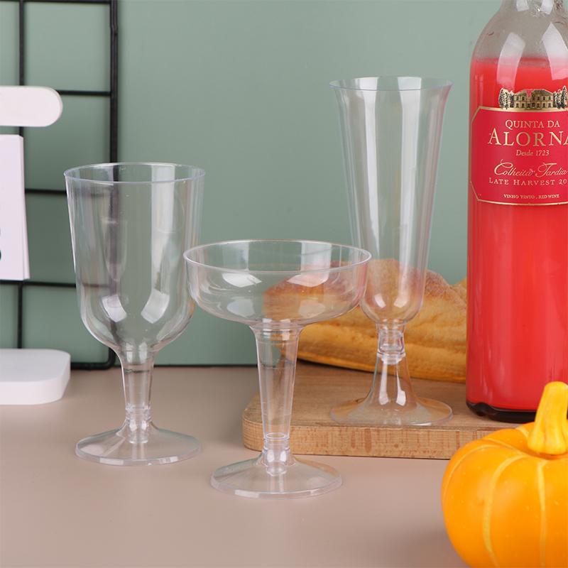 10 ks Plastové čiré šampaňské pohárky na koktejlový bar Sklenice na toasty Nádobí na narozeninovou oslavu výročí svatby