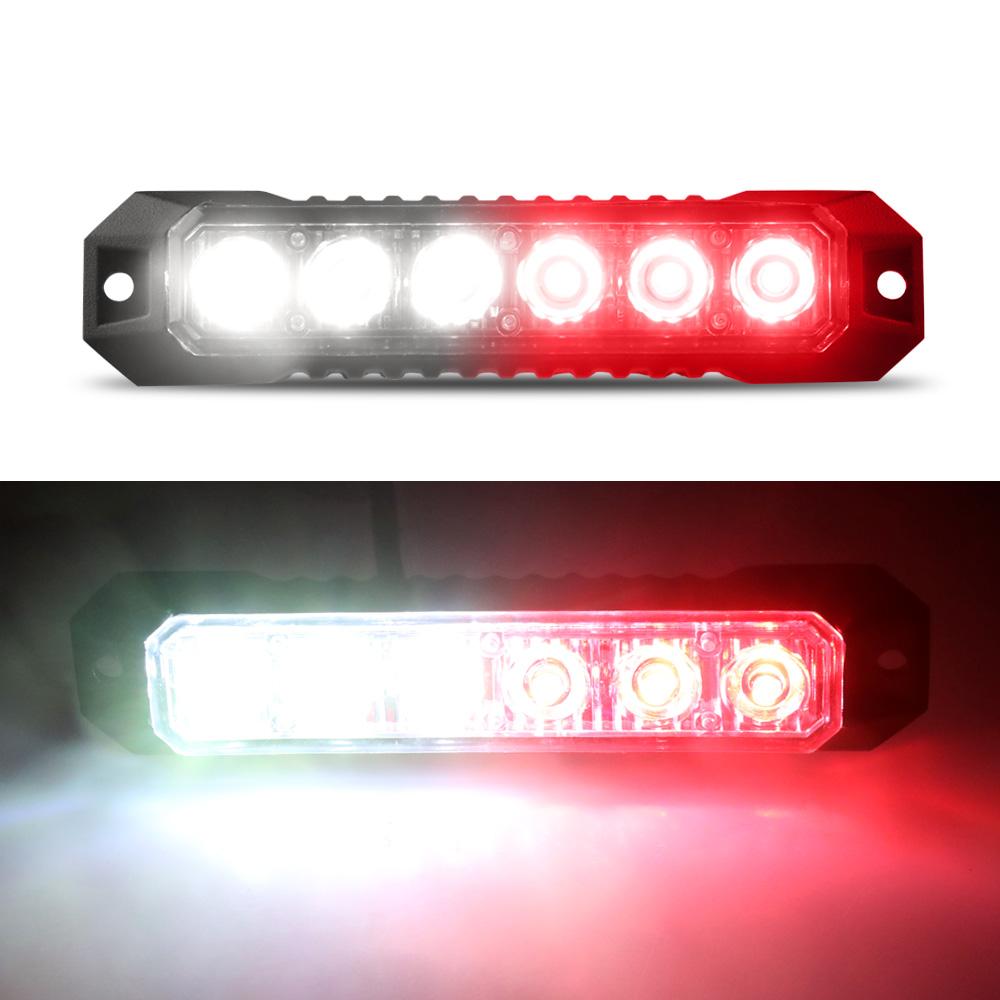 1pcs 6Led Strobe Warning Light Strobe Grille Flashing Lightbar for Emergency Truck Beacon Lamp Amber Car Traffic Light 12-24V