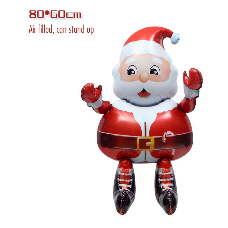 1pc Standing Santa Claus Foil Balloon Christmas Decorations Nativity Theme Party Theme Holiday Party New Year Party Family