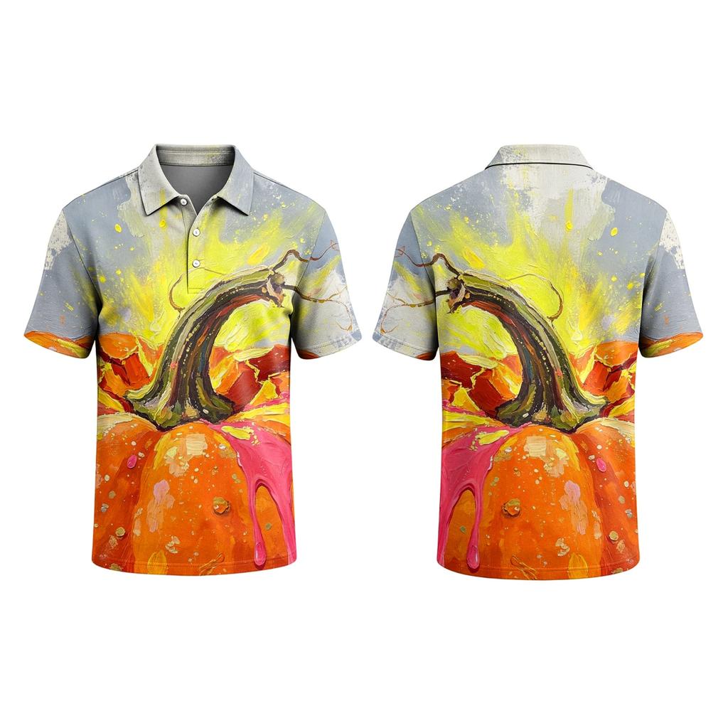 Men's Halloween Printed Short Sleeve T-Shirt for Casual Daily Wear