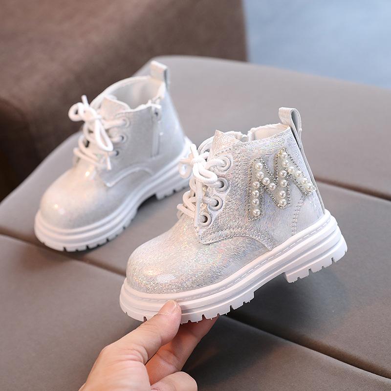 

Toddler Kids Versatile Boots Autumn Cozy Cotton Girls Snow Boots Waterproof Sparkly Little Children Plush Boots for Party I07258 21 белый