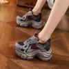 Platform dad shoes women's 2025 autumn and winter new versatile breathable mesh shoes inner height increase women's shoes casual sports shoes