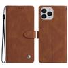 For iPhone 16 Pro Leather Case Solid Color Phone Wallet Cover