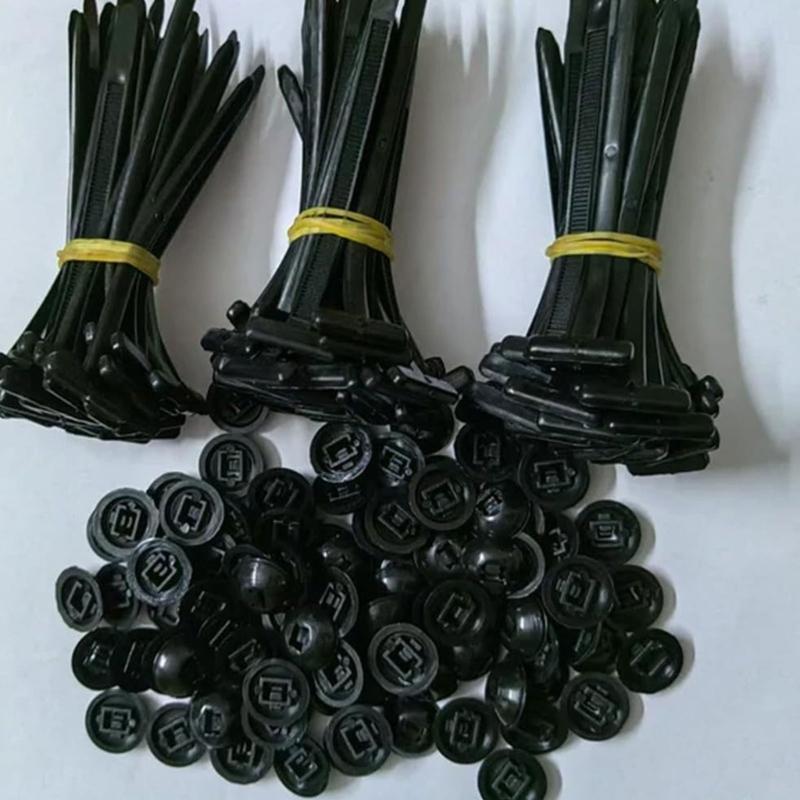 Auto Locking Plastic Fasteners No Tool Required Car Maintenance Wire Tie Set Reusable Nylon Straps for Home Office