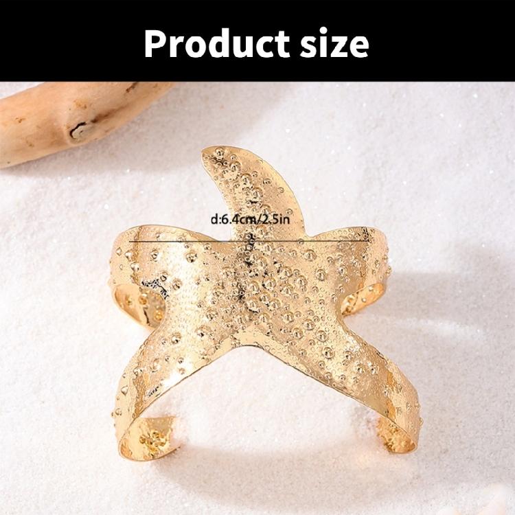 Multipurpose Gold Tone Starfish Bracelet for Trendy Women Offering Adjustable Fit and Sturdy Alloy Construction