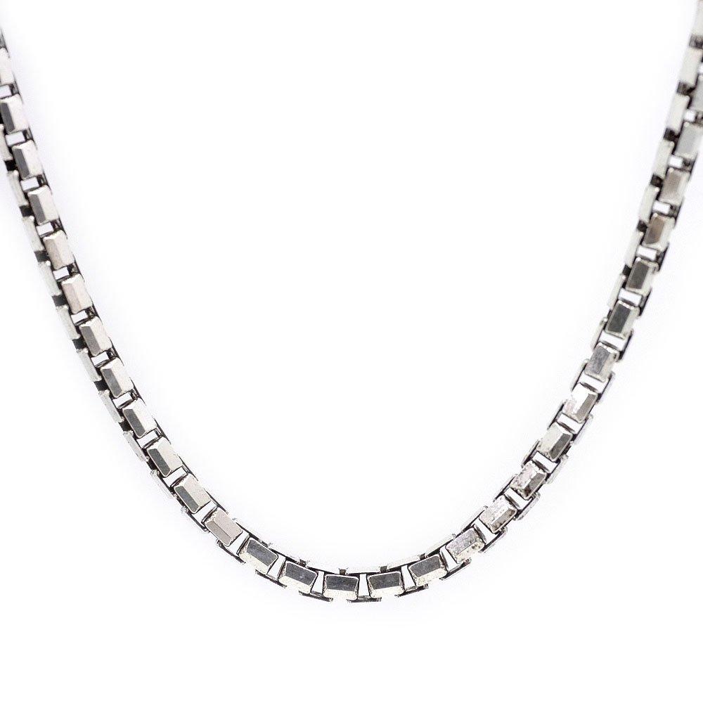 

Silver One Silver 925 Venetian Necklace Chain for Men, 4mm Wide, 50cm Long
