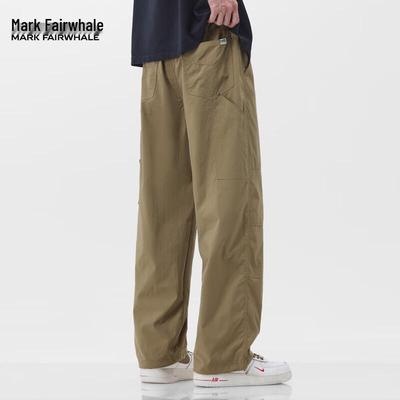 Mark Fairwhale Men's Casual Two-Way Cuff Cargo Pants
