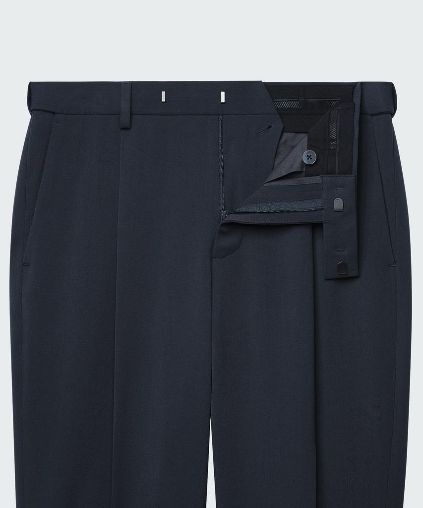 MUSINSA STANDARD Wide Hidden Banding Slacks [Iron Gray]