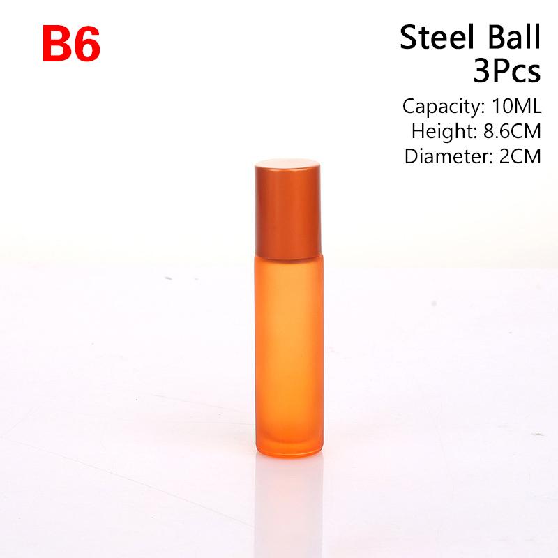 3Pcs Essential Oil Roll On Bottle Multicolour Empty Perfume Bottles Glass Containers Skincare Product Container
