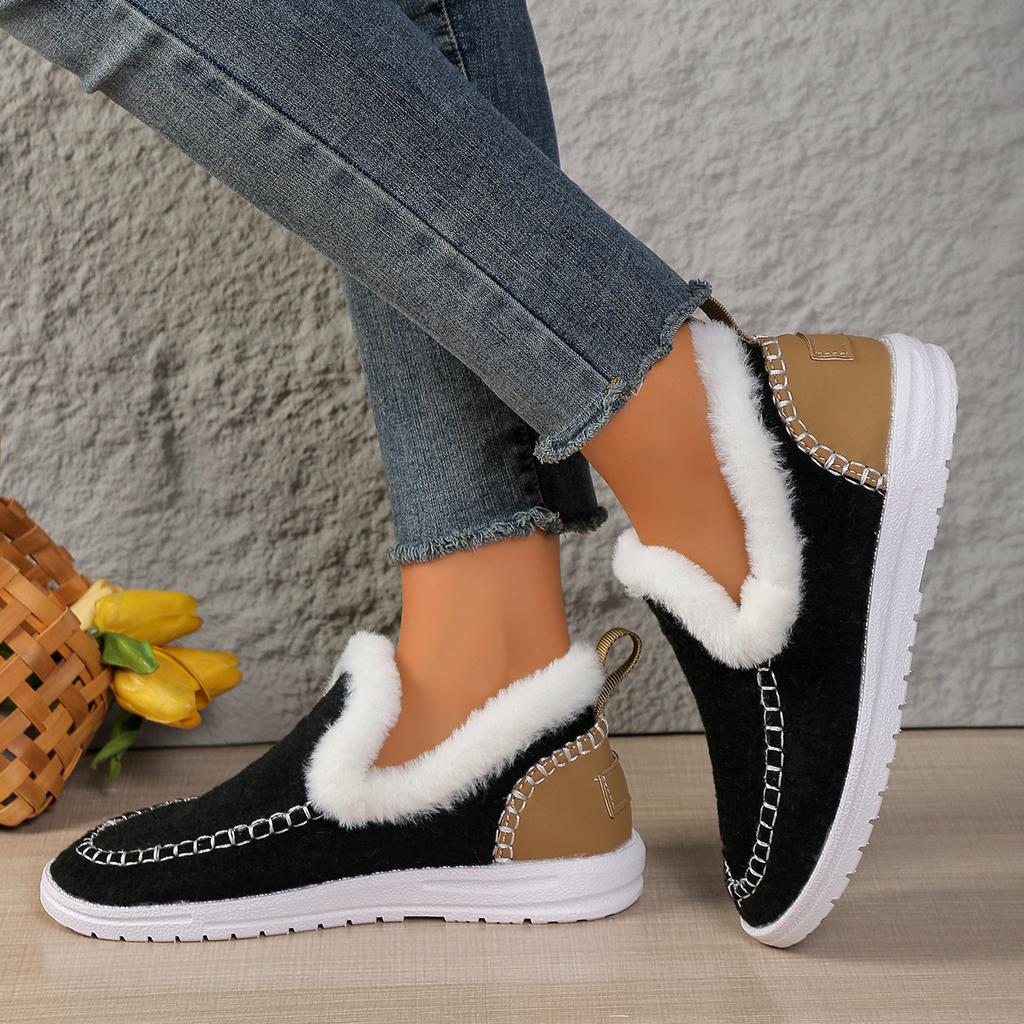 Fashion Winter Flats Women Snow Boots Winter Designer Warm Casual Shoes Short Plush Cotton Shoes Women Trend Walking Ankle Boots Women