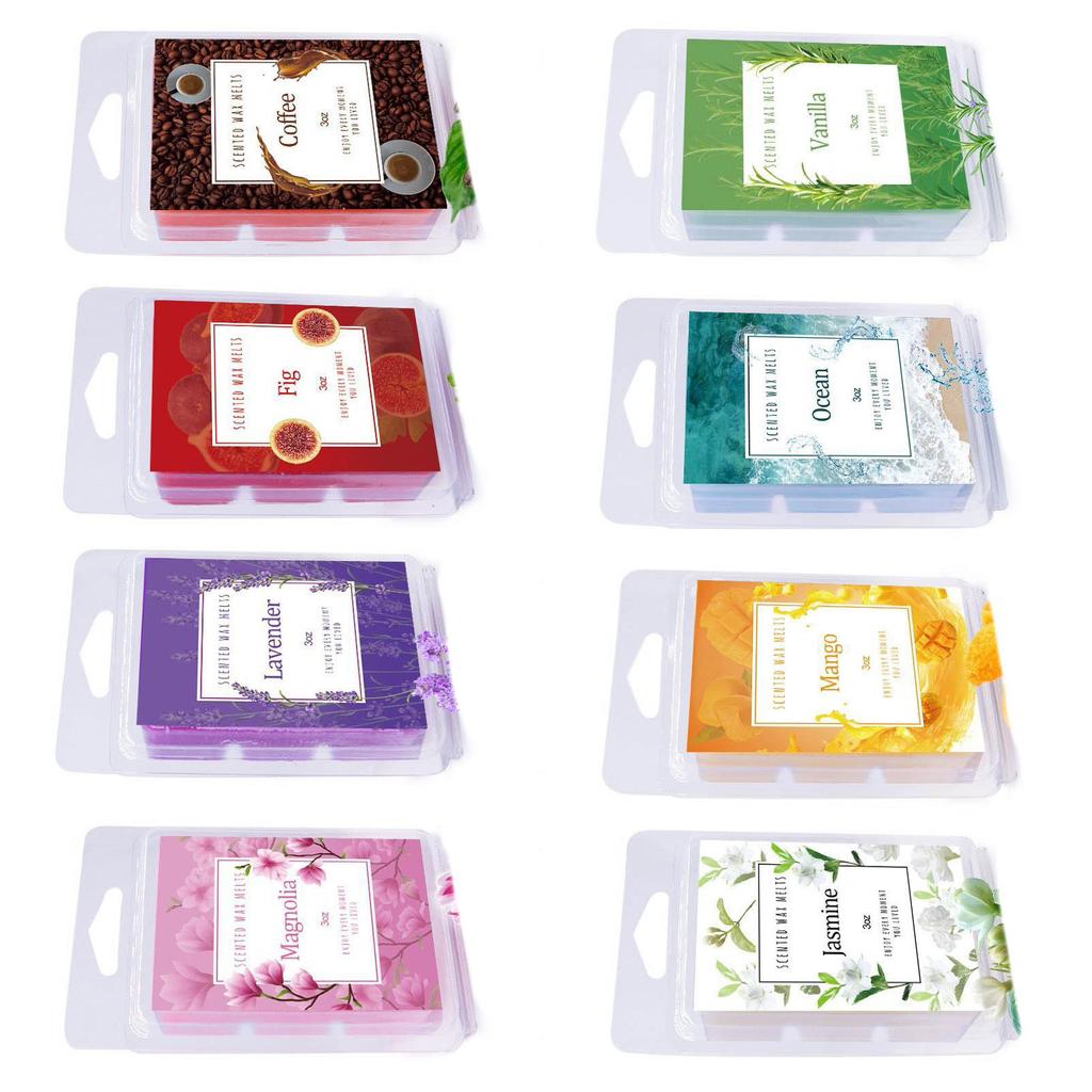 8Packs of Soy Scented Wax Melts Wax Cubes Soy Wax Cubes for Home Fragrance Colorful Scented Cubes for Home Decor