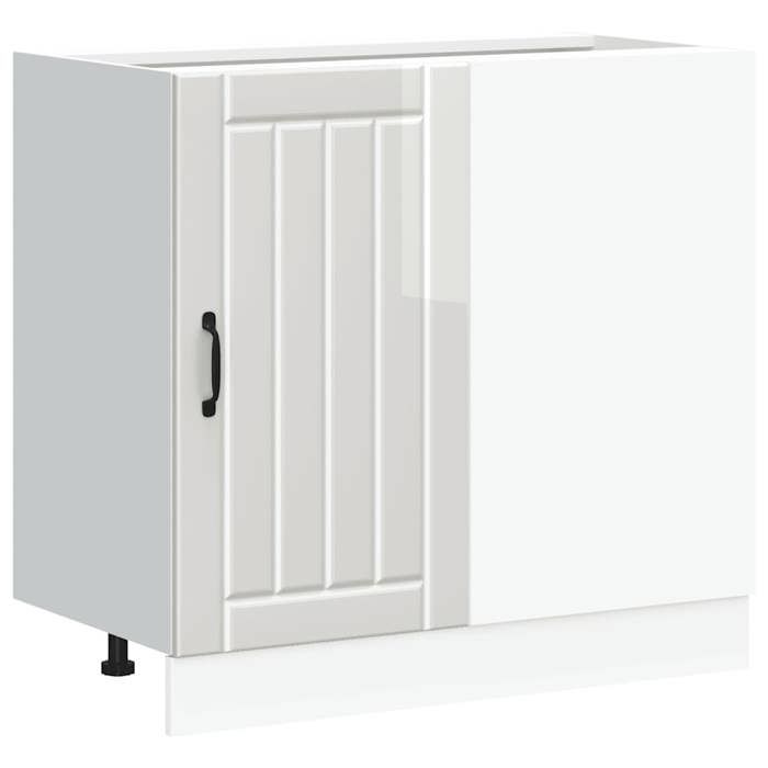 VidaXL Lucca Base Cabinet for Washbasin High Gloss White Engineered Wood 854310
