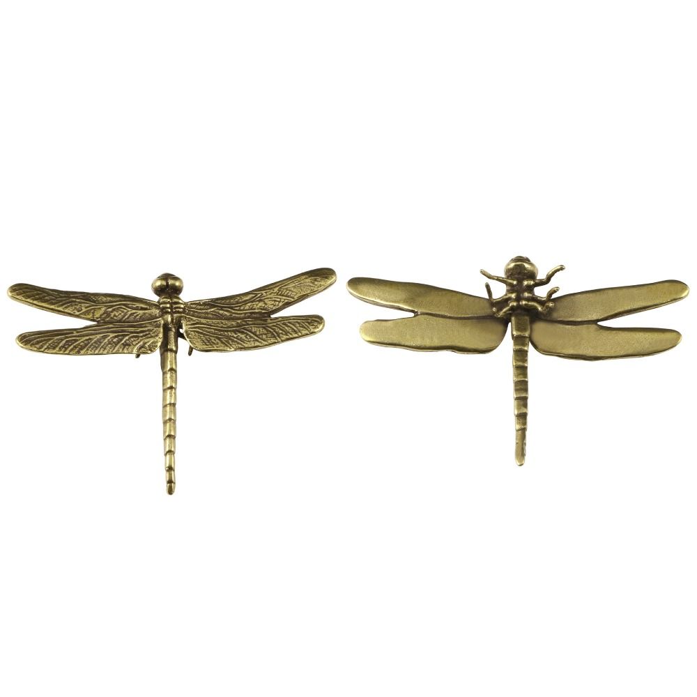 Elegant Brass Dragonfly Figurines Copper Dragonfly Ornament Garden Decoration