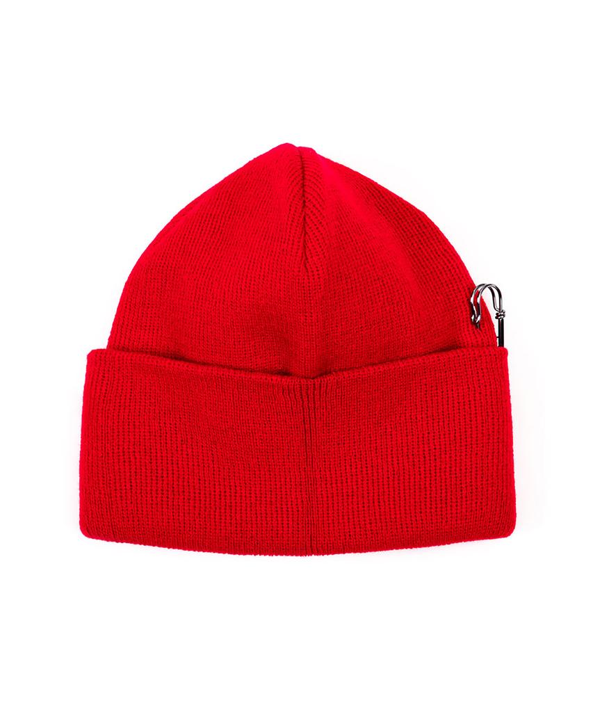 BLACKBLOND Vividi Side Patch Long Beanie (Red)
