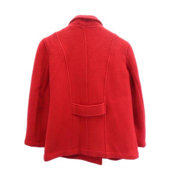 Gloverall British Wool Blend Pea Coat 8 Red Women Used