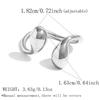 Stainless Steel Smooth Ring Neutral Double Head Water Drop Design Open Ring Classic Popular Colorfast for Vacation Jewelry Gifts