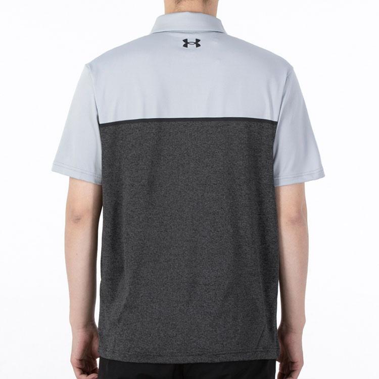 Under Armour Playoff Polo Shirts Men's Black Polo Collar Moderate Straight Fit Unisex 1362495-001