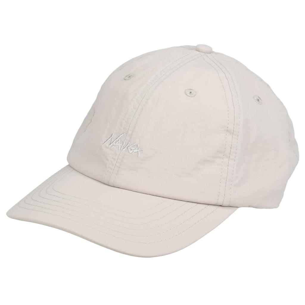 Nanga NYLON TUSSER BB CAP, for Men and Women, Unisex, Hat, Cap, Springsummer, Outdoor, Casual, Camping, Festival, Walking, Black, White, Beige, N1Bc,
