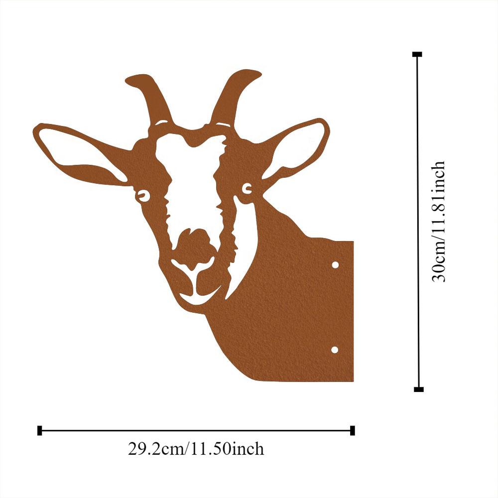 1 шт. Железный силуэт в форме козла – украшение для садовой фермы — фото 5