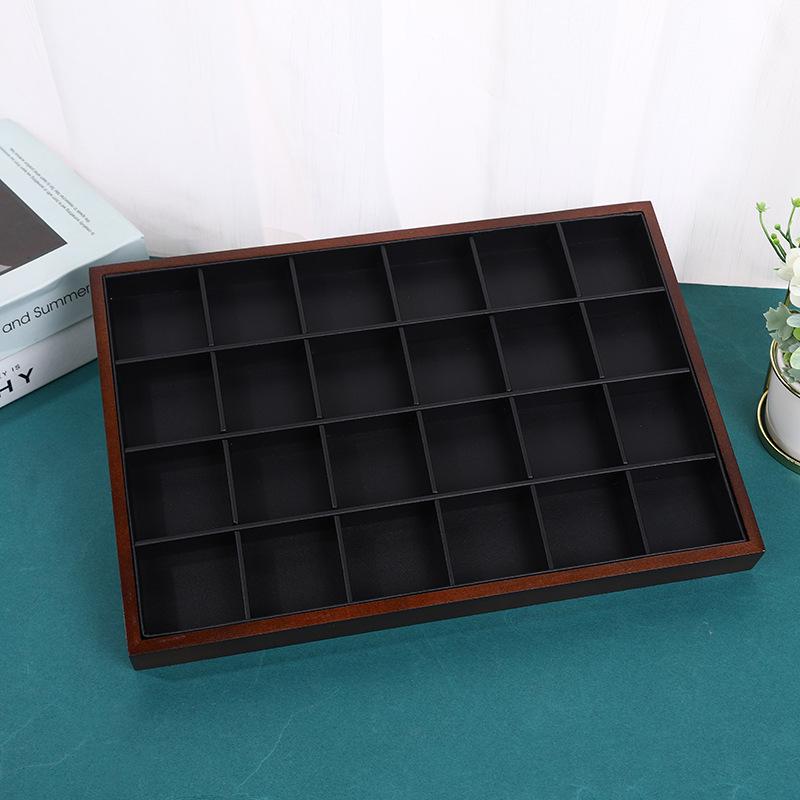 Walnut Jewelry Display Tray for Rings, Necklaces, and Bracelets