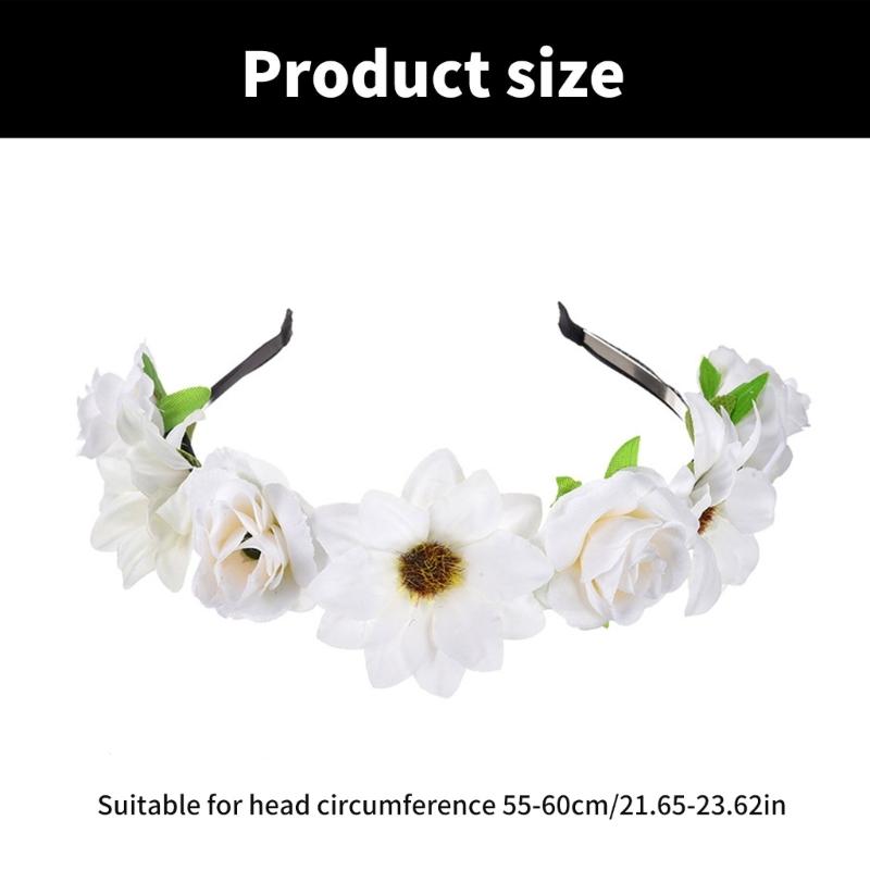 Sunflower Hairband Decorative Head Accessories for Women Kids Photoshooting Props Hairhoop for Parties and Gatherings