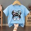 2026 Summer Girls Fashion  Casual T Shirts Fashion Printed Childrens Short Sleeve Tops Kids Breathable Comfy Outdoor Tee
