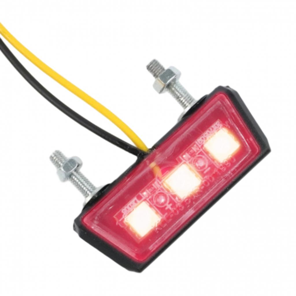 12V Motorcycle LED License Plate Light Waterproof with Multiple Color Options