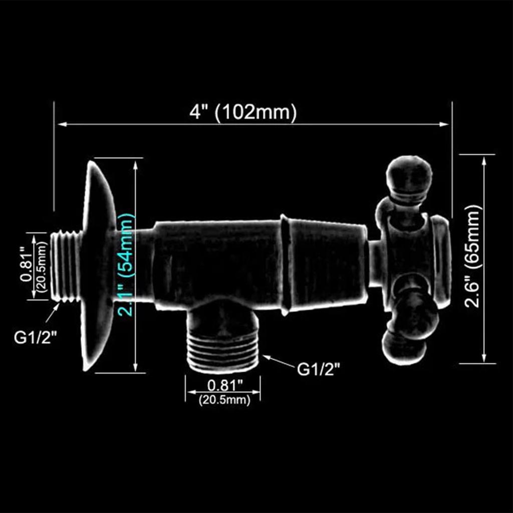 1/2\\\" Angle Valve Brass Angle Valve Anti-rust Excellent Plating Treatment Multi-purpose Valve Multi-purpose Valve